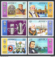 Jersey 366-71, MNH. Mi 360-365. Huguenot Heritage, 1985. Naval Battle Of Viborg. - Jersey