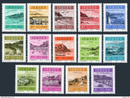 Jersey J33-J46, MNH. Michel D33-D46. Due Stamps 1982. Views. Birds, Yachts. - Jersey