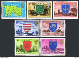 Jersey 137-143,MNH.Michel 131-137. Map,Zoological Park,Church,Arms.1976. - Jersey