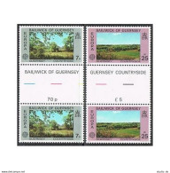 Guernsey 147-148 Gutter,MNH.Michel 147-148. EUROPE CEPT-1977:Talbots Valley, - Guernesey