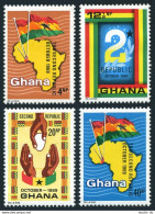 Ghana 371-374, MNH. Michel 382-385. 2nd Republic, 1969. Flags, Egg. - Prematasellado