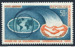 Gabon C29, MNH. Michel 216. Cooperation Year ICY-1965. World Map. - Gabón (1960-...)