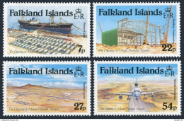 Falkland 425-428, MNH. Michel 423-426. Mount Pleasant Airport, 1985. Ships. - Falklandinseln