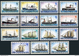 Falkland 260-274, Damaged Gum. Michel 255-269 Type I. Mail Ships, 1978. - Islas Malvinas