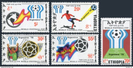 Ethiopia 884-888, MNH. Michel 970-974. World Soccer Cup Argentina-1978. - Etiopía