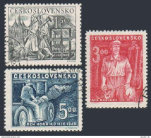 Czechoslovakia 394-396, CTO. Michel 594-596. Mining Industry-700, Law-150,1949. - Nuevos