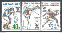 Czechoslovakia 2168-2170,MNH.Mi 2437-2439. European Athletic Championships,1968. - Unused Stamps