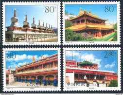 China PRC 3025-3028, MNH. Taer Lamasery, 2000. Pagoda, Palaces. - Ongebruikt