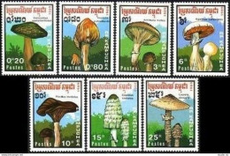 Cambodia 970-976,MNH.Michel 1048-1054. Mushrooms 1989. - Cambodge
