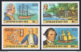 Burkina Faso 474-477, MNH. Michel 719-722. Capt. James Cook, Sailing Ships,1978. - Burkina Faso (1984-...)