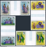 Barbados 589-592 Gutter,MNH.Michel 566-569. Scouting Year 1982,Flags. - Barbados (1966-...)
