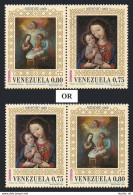 Venezuela C1020-C1021a Pair, MNH. Michel 1812-1813. Christmas 1969. Virgin, - Venezuela