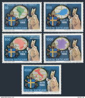 Vatican 845-849,MNH.Michel 988-992. Papal Journeys 1988.Pope John Paul II,Arms. - Unused Stamps
