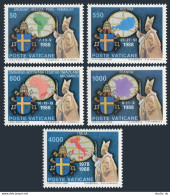 Vatican 845-849,MNH.Michel 988-992. Papal Journeys 1988.Pope John Paul II,Arms. - Ungebraucht