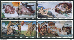 Vatican 944-951a,952,MNH.Michel 1107-1114,Bl.14. Frescoes By Michelangelo,1994. - Nuovi