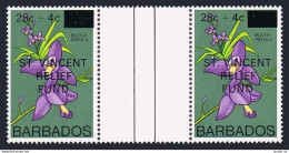 Barbados B2 Gutter,MNH.Michel 464. Flower Bletia Patula.RELIEF FUND,1979. - Barbados (1966-...)