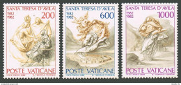 Vatican 710-712, MNH. Michel 808-810. St Teresa Of Avila, 1982. Sketches. - Neufs
