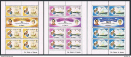 Tuvalu 157-162 Sheets, MNH. Mi 145-150 Klb. Prince Charles, Lady Diana, 1981. - Tuvalu (fr. Elliceinseln)