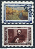 Russia 1527-1528 Reprint 1955, CTO. Mi 1525-1526. I.I .Levitan, Painter, 1950. - Used Stamps