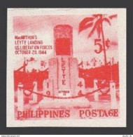 Philippines 629a Imperf, MNH. Michel 605B. Landing Of US Forces On Leyte, 1956. - Philippinen