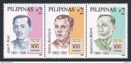Philippines 2390 Ac, MNH. Mi 2583-2585. Revolutionary Heroes, 1995. Jose Rizal, - Philippinen