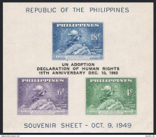 Philippines 901, MNH. Michel Bl.6. UPU-75, DECLARATION OF HUMAN RIGHTS, 1963. - Filipinas