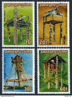 Papua New Guinea 616-619, MNH. Michel 492-495. Ritual Structures, 1985. - Guinée (1958-...)