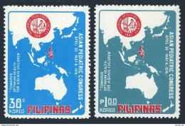 Philippines 1232-1233,MNH.Michel 1100-1101.Asian Congress Of Pediatrics,1974.Map - Filipinas