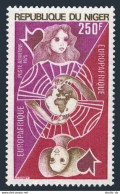 Niger C251,MNH.Michel 455. EUROPAFRICA-1975.European And African Women,Globe. - Níger (1960-...)