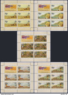 Niue 214-218 Sheets, MNH. Michel 193-197. Discovery By Captain James Cook, 1978. - Niue