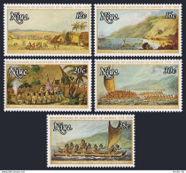 Niue 214-218,218a, MNH. Mi 193-197,Bl.3. Hawaii Discovery, 250th Ann. James Cook - Niue