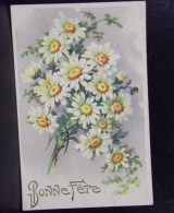 1318 THEME . LOT DE TROIS  CARTES . BONNE FETE .  FLEURS  . A VOIR - Sonstige & Ohne Zuordnung