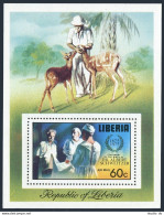 Liberia C208,MNH.Michel Bl.77A. Dr Albert Schweitzer As Surgeon,1975.Antelopes. - Liberia