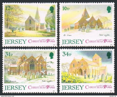 Jersey 467-470, MNH. Michel 453-456. Christmas 1988. Parish Churches. - Jersey