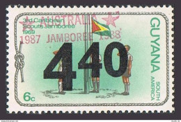 Guyana 1858,MNH.Michel 2070.Scouting 1988.AUSTRALIA 1987 JAMBOREE 1988 Overprint - Guyana (1966-...)