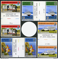 Guernsey 153-156,gutter,MNH.Mi 153-156. St.Jones Ambulance Association,1977. - Guernsey