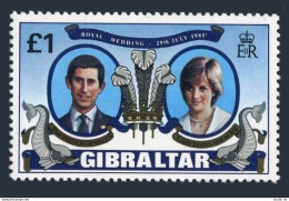 Gibraltar 406, MNH. Michel 422. Royal Wedding 1981. Charles-Diana. - Gibraltar