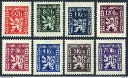 Czechoslovakia O8-O15, MNH. Michel D8-D15. Official Stamps 1947. Coat Of Arms. - Sellos De Servicio