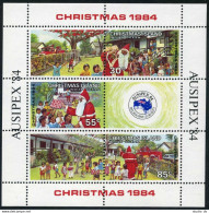 Christmas Island 161 Sheet, MNH. Mi 196-198 Bl.3. Christmas 1984. AUSIPEX-1984. - Christmaseiland