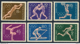 Bulgaria 1113-1118,MNH.Mi 1172-1177. Olympics Rome-1960.Soccer,Wrestling,Gymnast - Ungebraucht