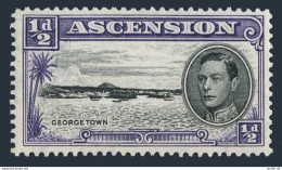 Ascension 40 Perf 13, MNH. Michel 39C. View Of Georgetown. George VI. 1944. - Ascensione