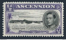 Ascension 40 Perf 13, MNH. Michel 39C. View Of Georgetown. George VI. 1944. - Ascensión