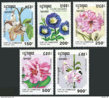 Cambodia 1264-1269,MNH.Michel 1340-1344,Bl.196. Flowers 1993:Lilium,Camellia. - Cambodia