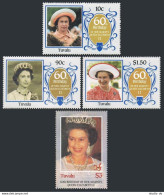 Tuvalu 357-360, MNH. Michel 360-363. Queen Elizabeth II, 60th Birthday, 1986. - Tuvalu (fr. Elliceinseln)