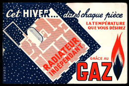 Buvard 21 X 13.8 Radiateur Indépendant, Température Désirée Grace Au GAZ - Electricité & Gaz