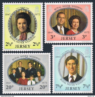 Jersey 73-76,MNH.Michel 73-76. QE II Silver Wedding 1972.Royal Family. - Jersey