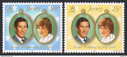 Jersey 280-281, MNH. Mi 262-263. Royal Wedding 1981. Prince Charles, Lady Diana. - Jersey