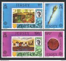 Jersey 306-309a Pairs, MNH. Mi 299-302. EUROPE CEPT-1983. Government And Law. - Jersey