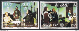 Jersey 229-230 Ab Pairs, MNH. Michel 219-222. EUROPE CEPT-1980. Wax Figures. - Jersey