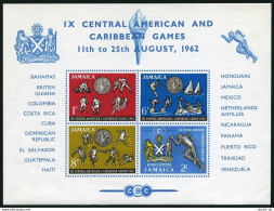 Jamaica 200a Sheet, MNH. Michel Bl.1. Central American, Caribbean Games, 1962. - Giamaica (1962-...)